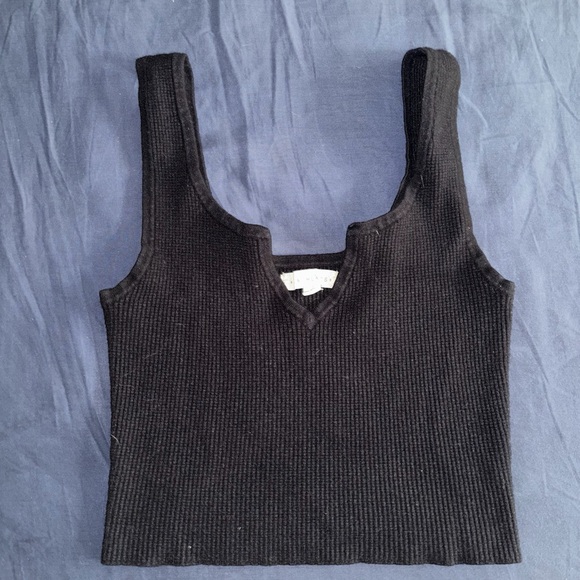 LA Hearts Black Scoop-V Tank Top | Soft Stretch Basic | Size S - Picture 1 of 2